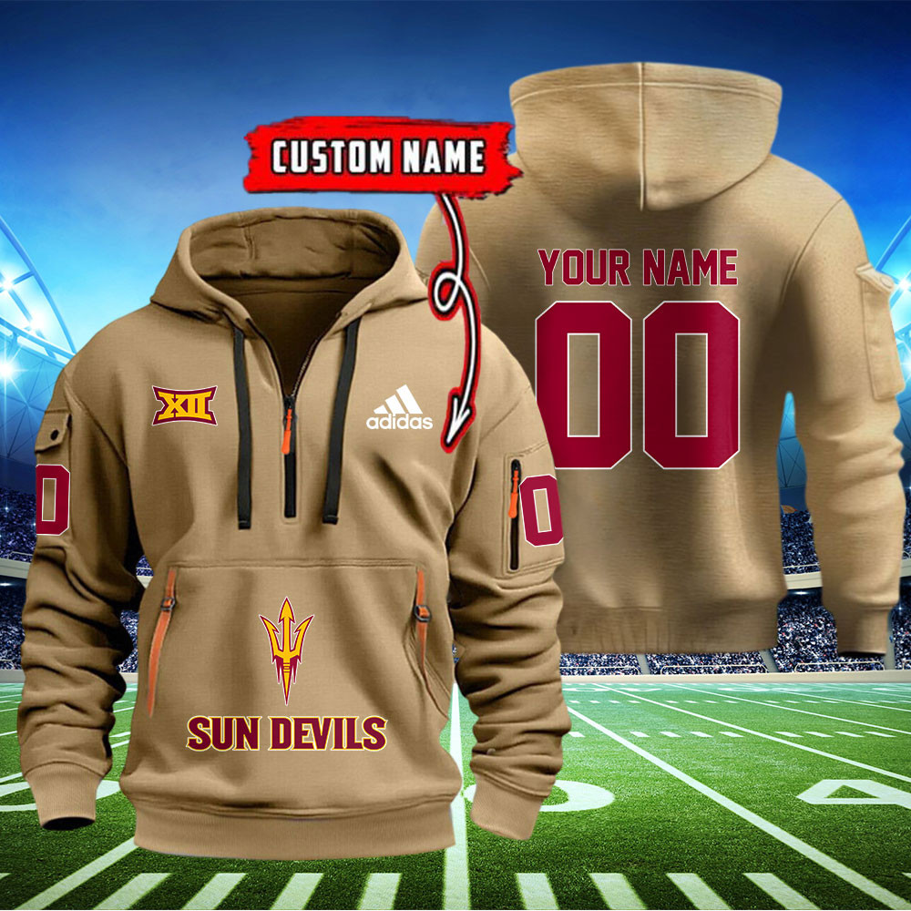 Arizona State Sun Devils Football Quarter Zip Hoodie