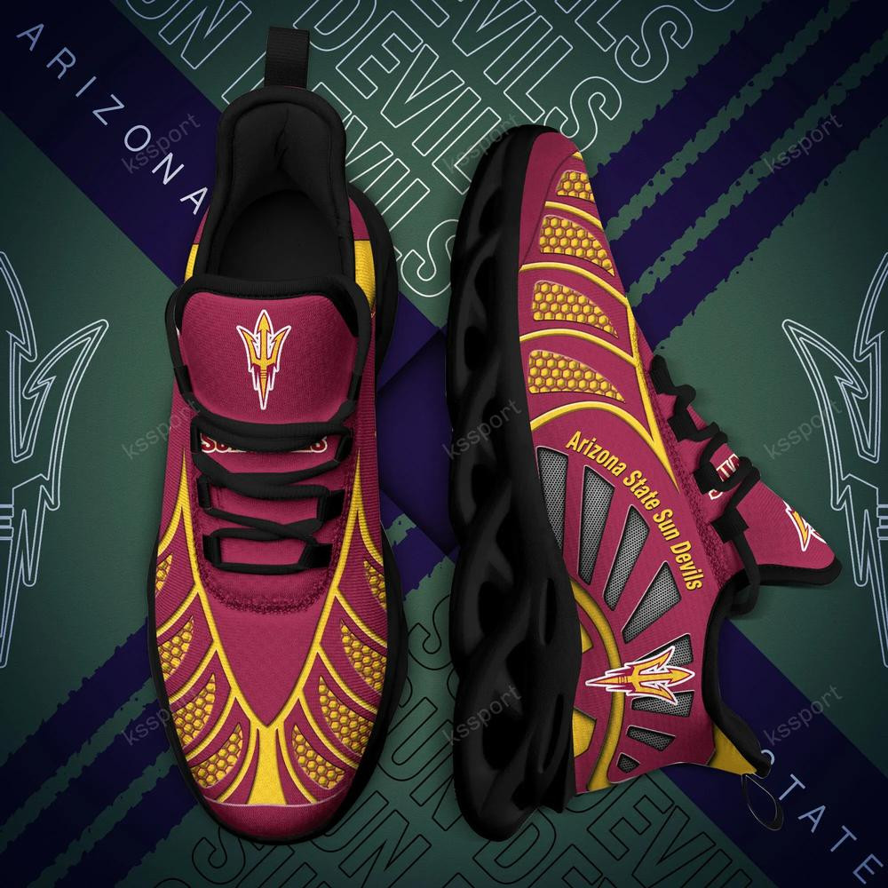 Arizona State Sun Devils Max Soul Clunky, Black And White Running Shoes