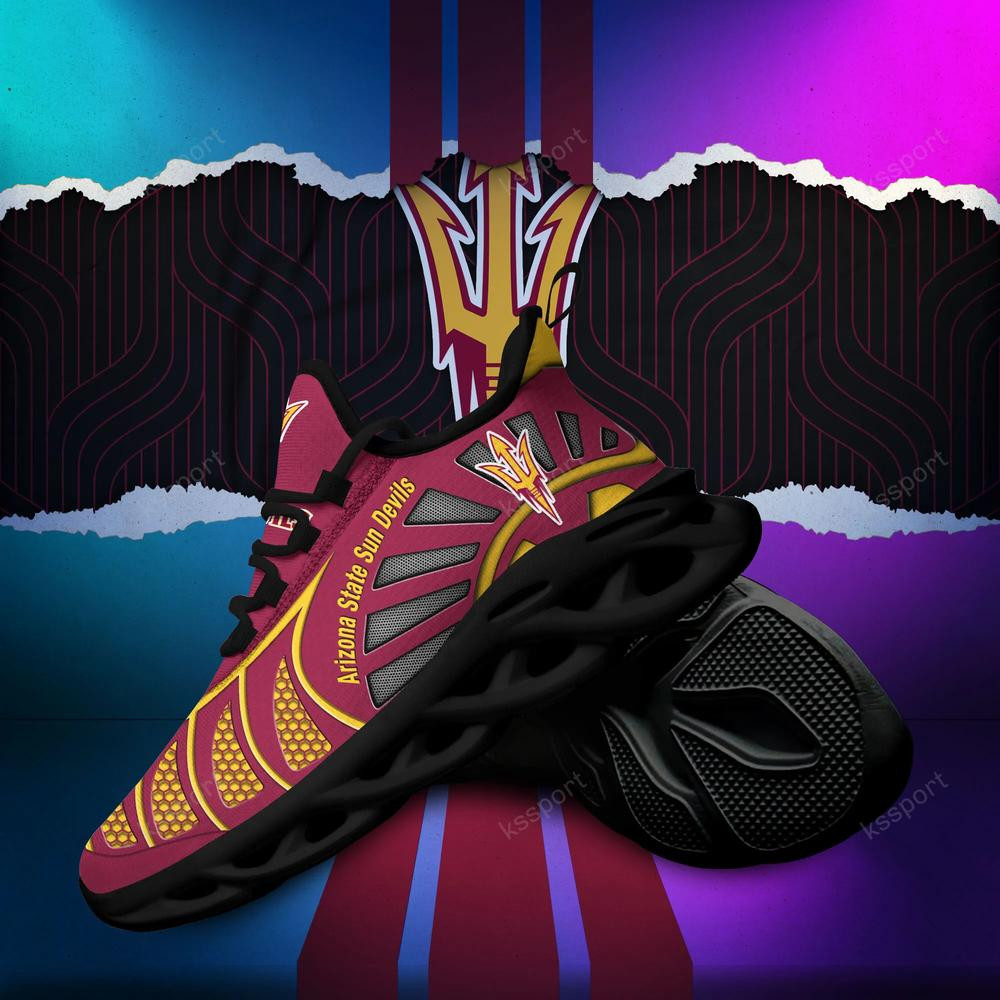 Arizona State Sun Devils Max Soul Clunky, Black And White Running Shoes