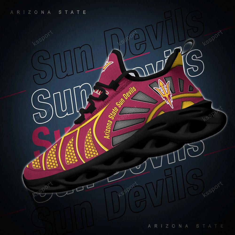 Arizona State Sun Devils Max Soul Clunky, Black And White Running Shoes