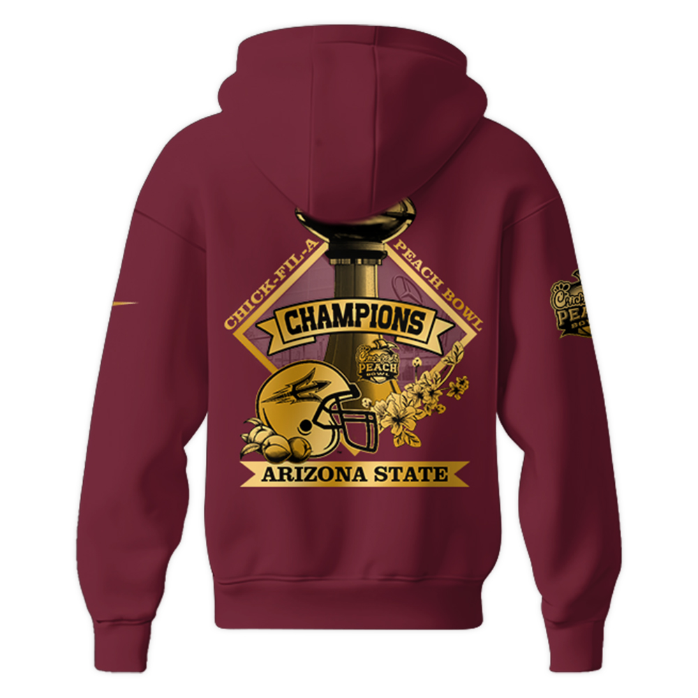 Arizona State Sun Devils x Peach Bowl Champions Zip Hoodie v2