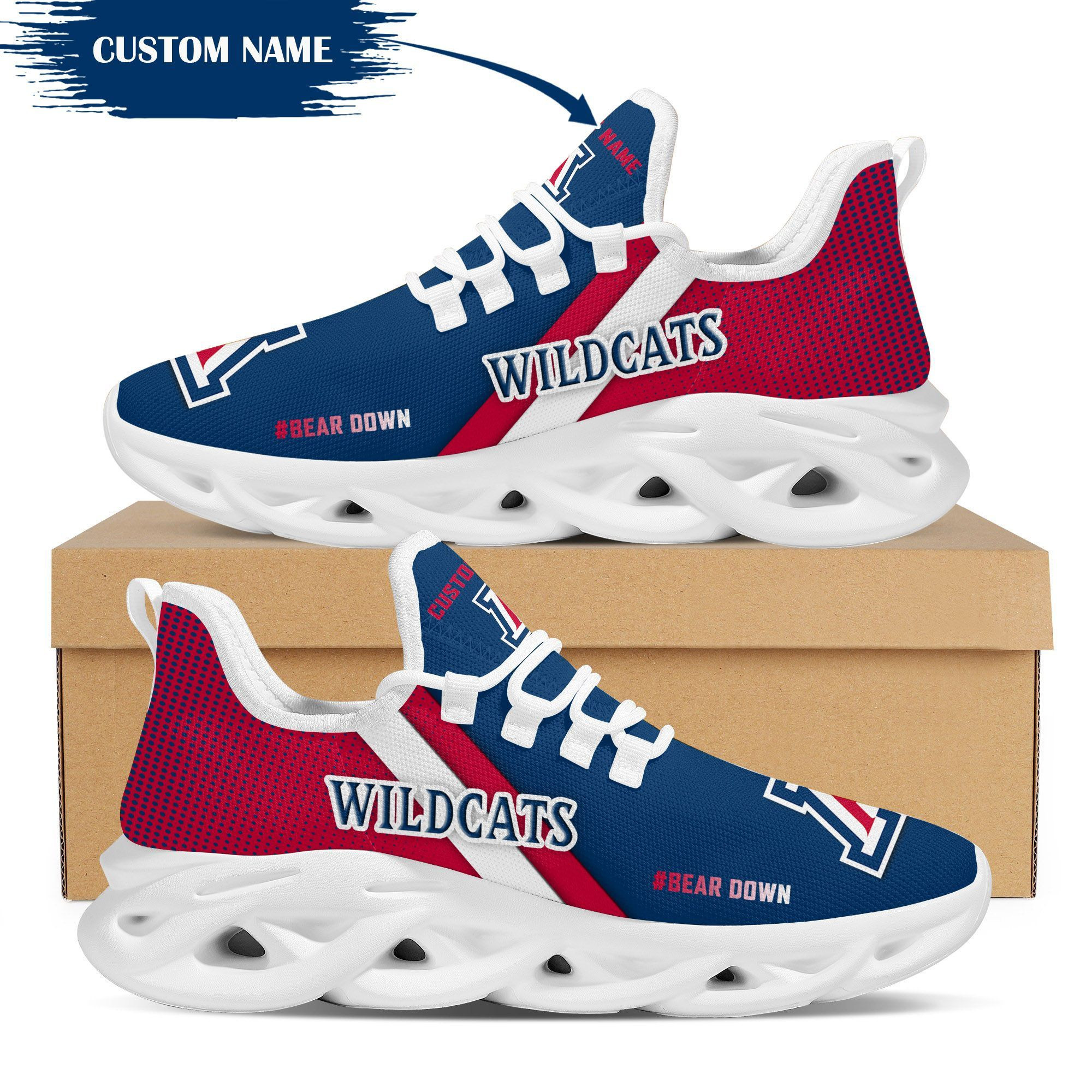 Arizona Wildcats Custom Personalized Max Soul Sneakers Shoes