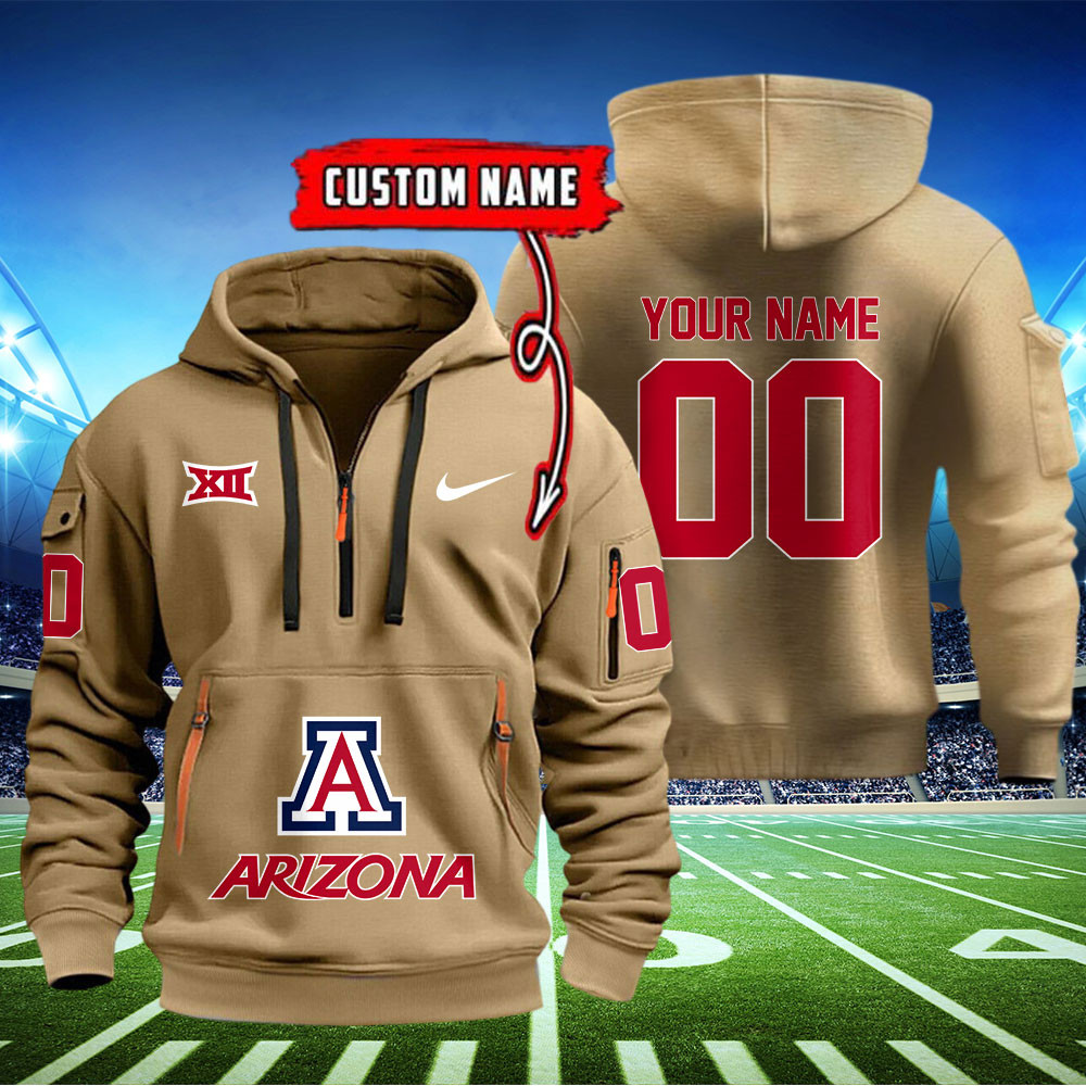 Arizona Wildcats Football Quarter Zip Hoodie
