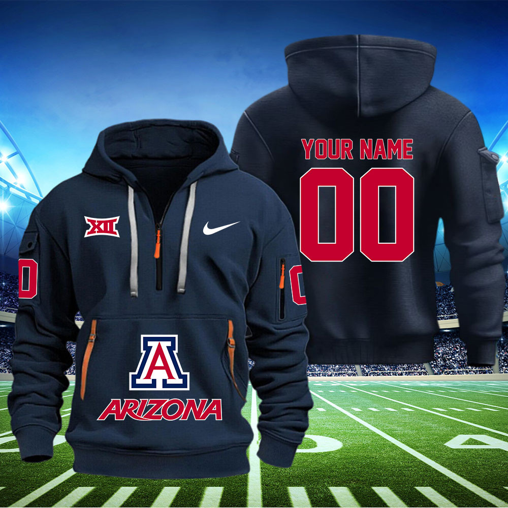 Arizona Wildcats Football Quarter Zip Hoodie