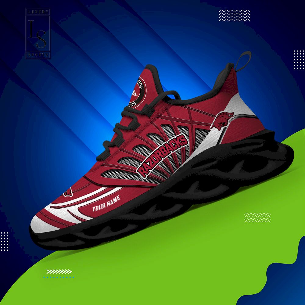 Arkansas Razorbacks Custom Name Max Soul Shoes