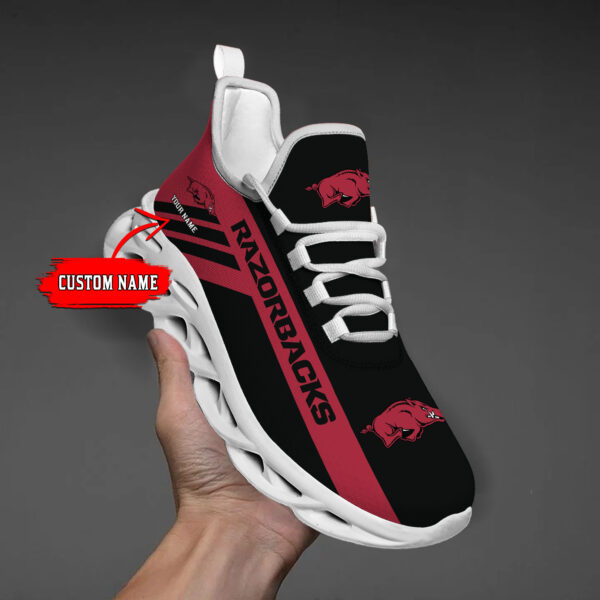 Arkansas Razorbacks Custom Name PERSONALIZED MAX SOUL SHOES DS004