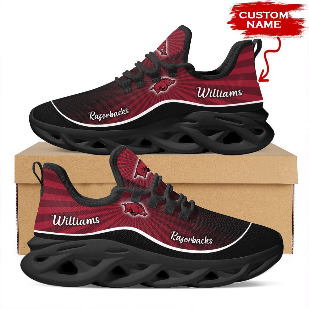 Arkansas Razorbacks Custom Name Personalized Max Soul Sneakers Shoes