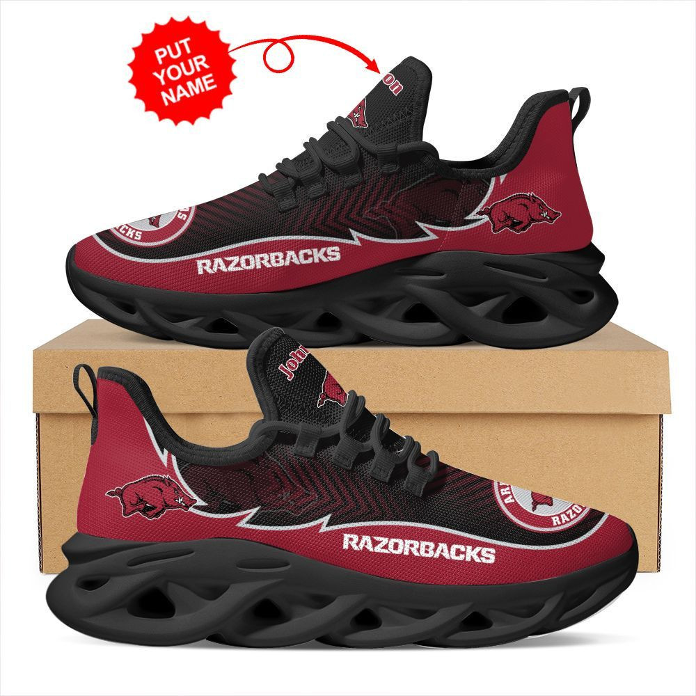 Arkansas Razorbacks Custom Name Personalized Max Soul Sneakers Shoes