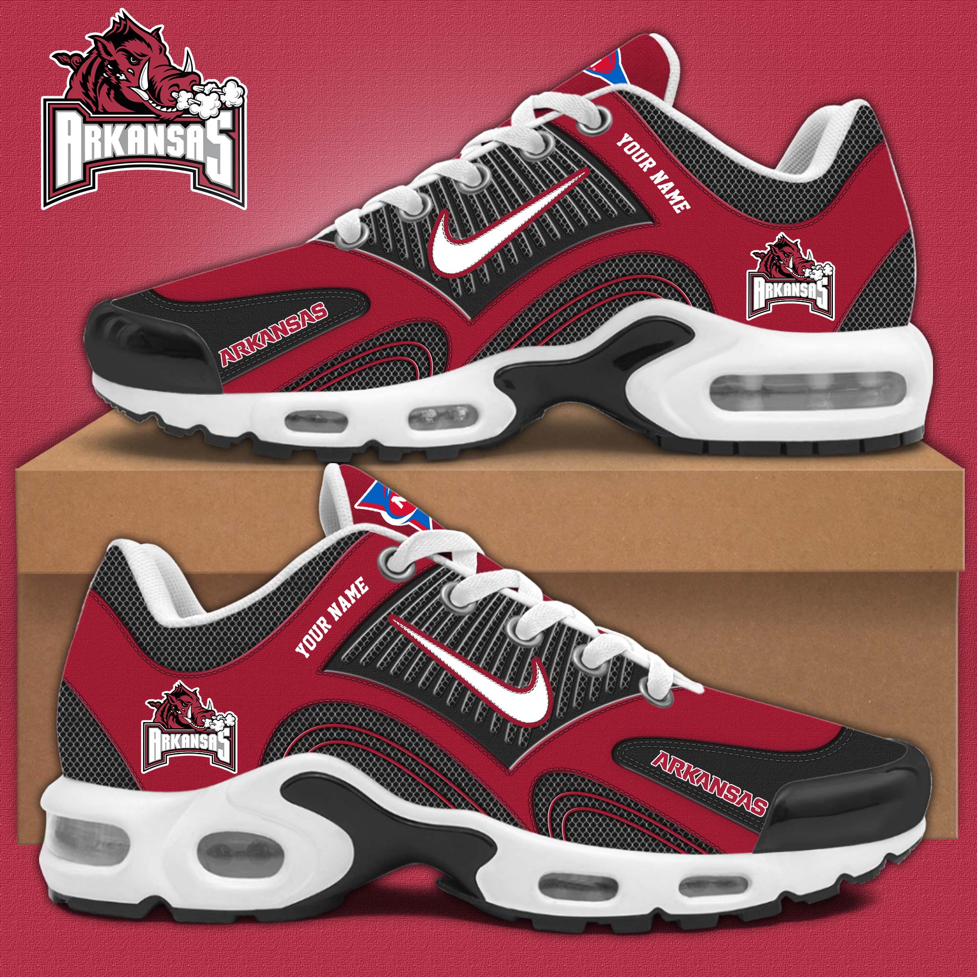 Arkansas Razorbacks NCAA Personalized Shoes