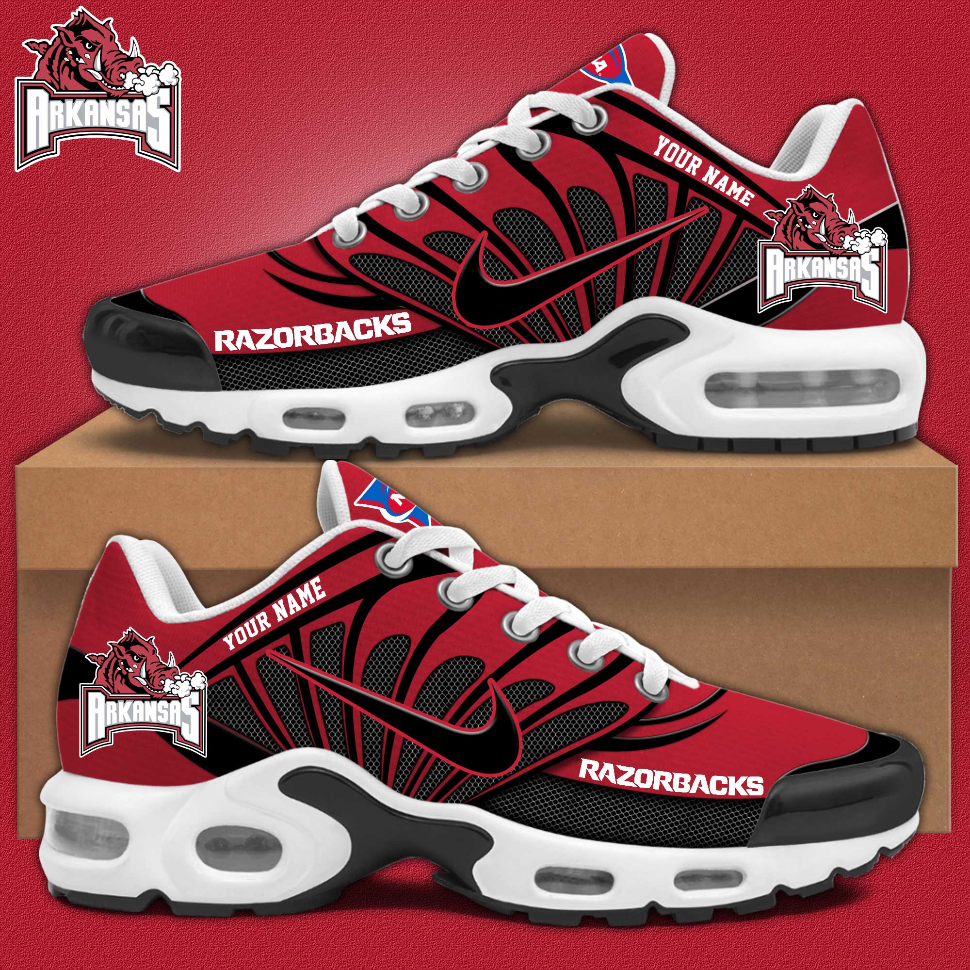 Arkansas Razorbacks Personalized Shoes