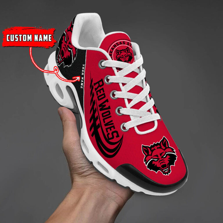 Arkansas State Red Wolves Custom Name TN Shoes DS001