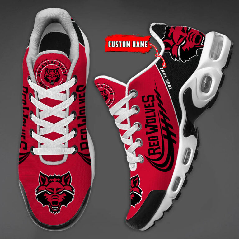 Arkansas State Red Wolves Custom Name TN Shoes DS001
