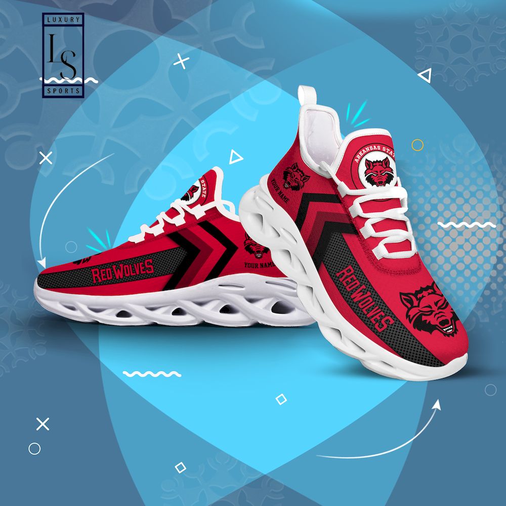 Arkansas State Red Wolves Personalized Max Soul Shoes