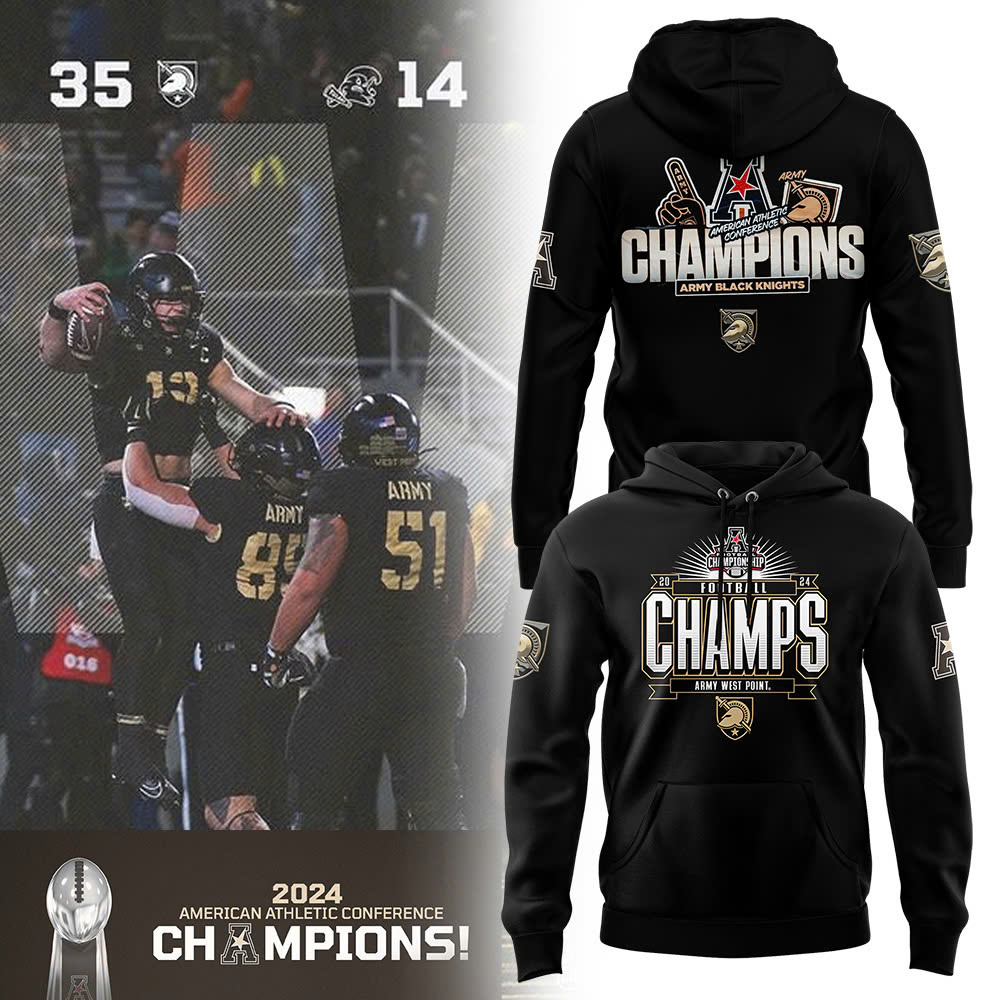 Army Black Knights Football ACC Champions Premium Pullover Hoodie
