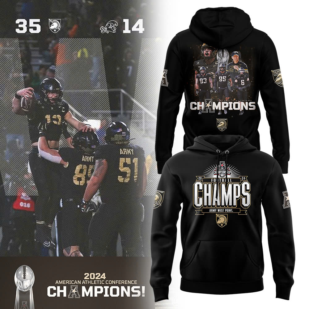 Army Black Knights Football ACC Champions Premium Pullover Hoodie V2