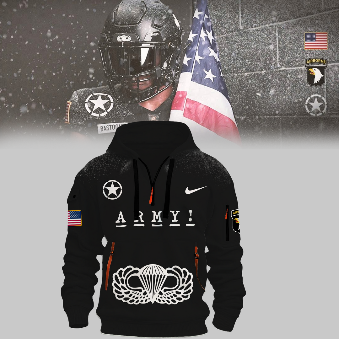 Army Black Knights football Black New Hoodie 2024