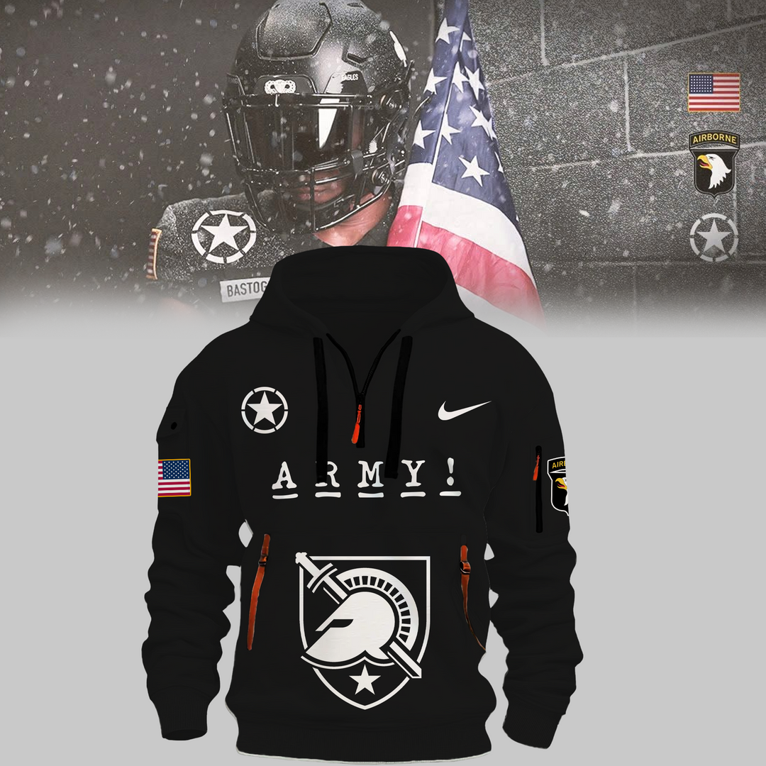 Army Black Knights football Black New Hoodie 2024