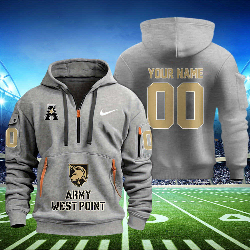 Army Black Knights Football Quarter Zip Hoodie