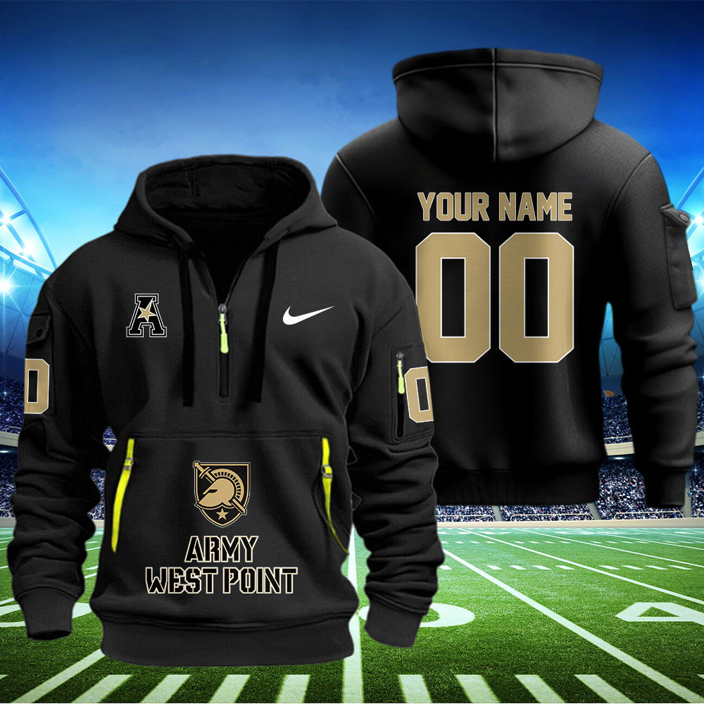 Army Black Knights Football Quarter Zip Hoodie