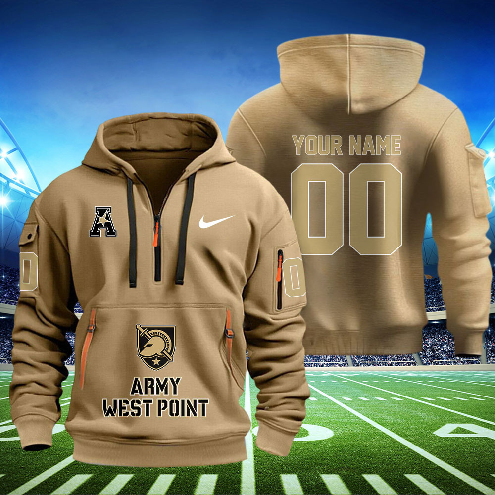 Army Black Knights Football Quarter Zip Hoodie