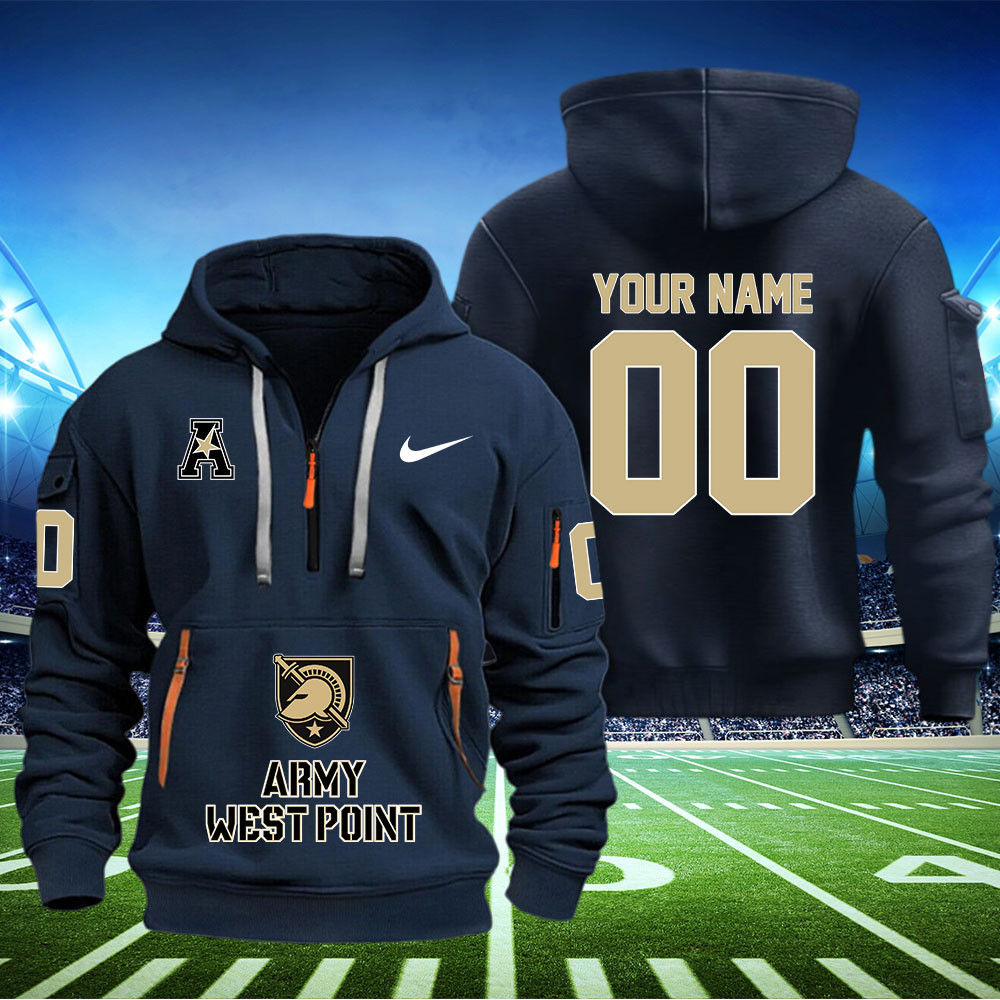 Army Black Knights Football Quarter Zip Hoodie