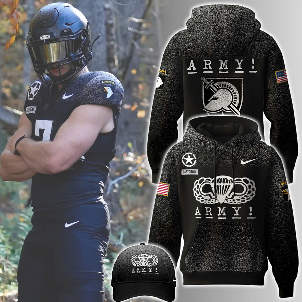Army Black Knights Rivalry Collection 101st Airborne Div Football Hoodie #2