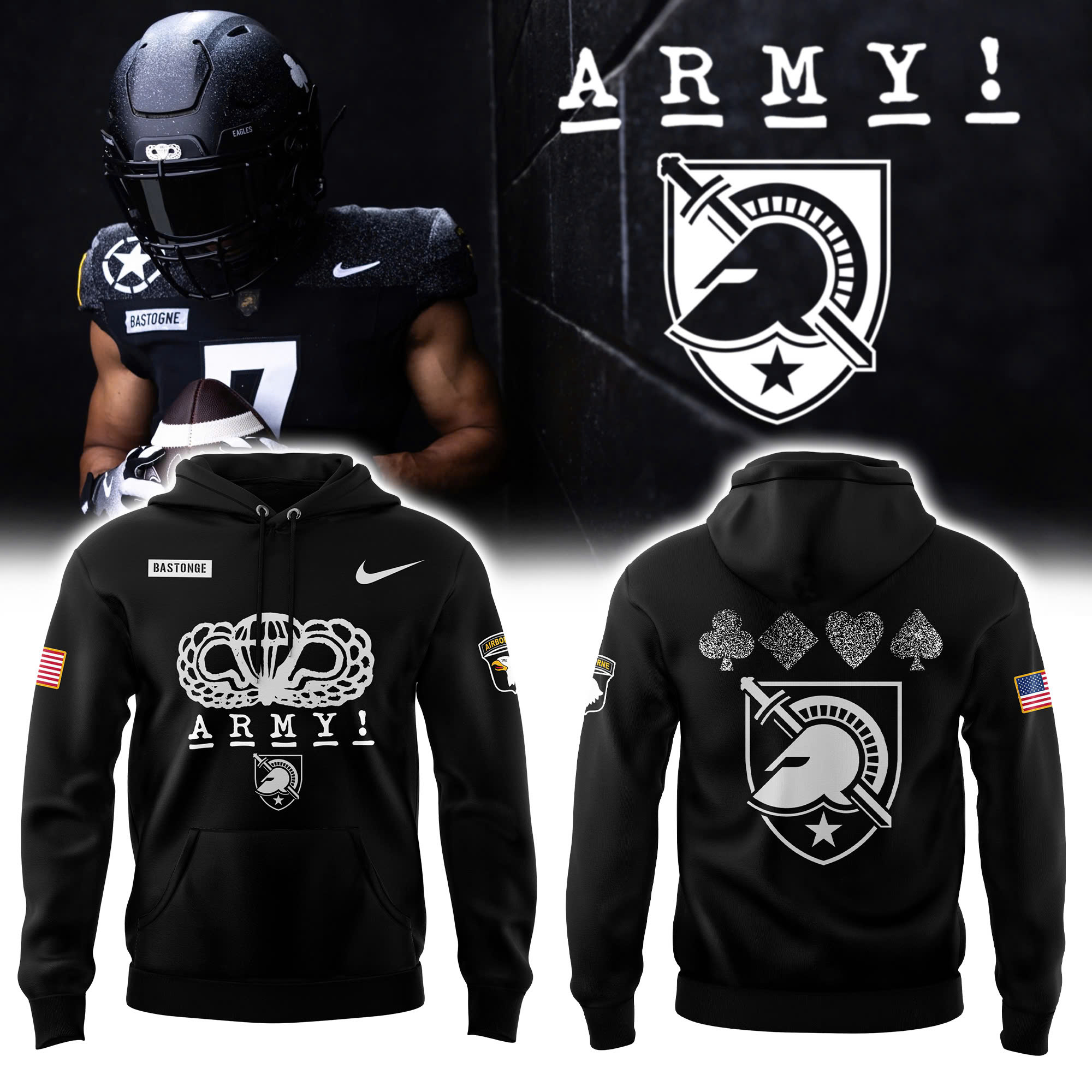 Army Football 1St Airborne’s Rendezvous Club Fleece Edition Hoodie
