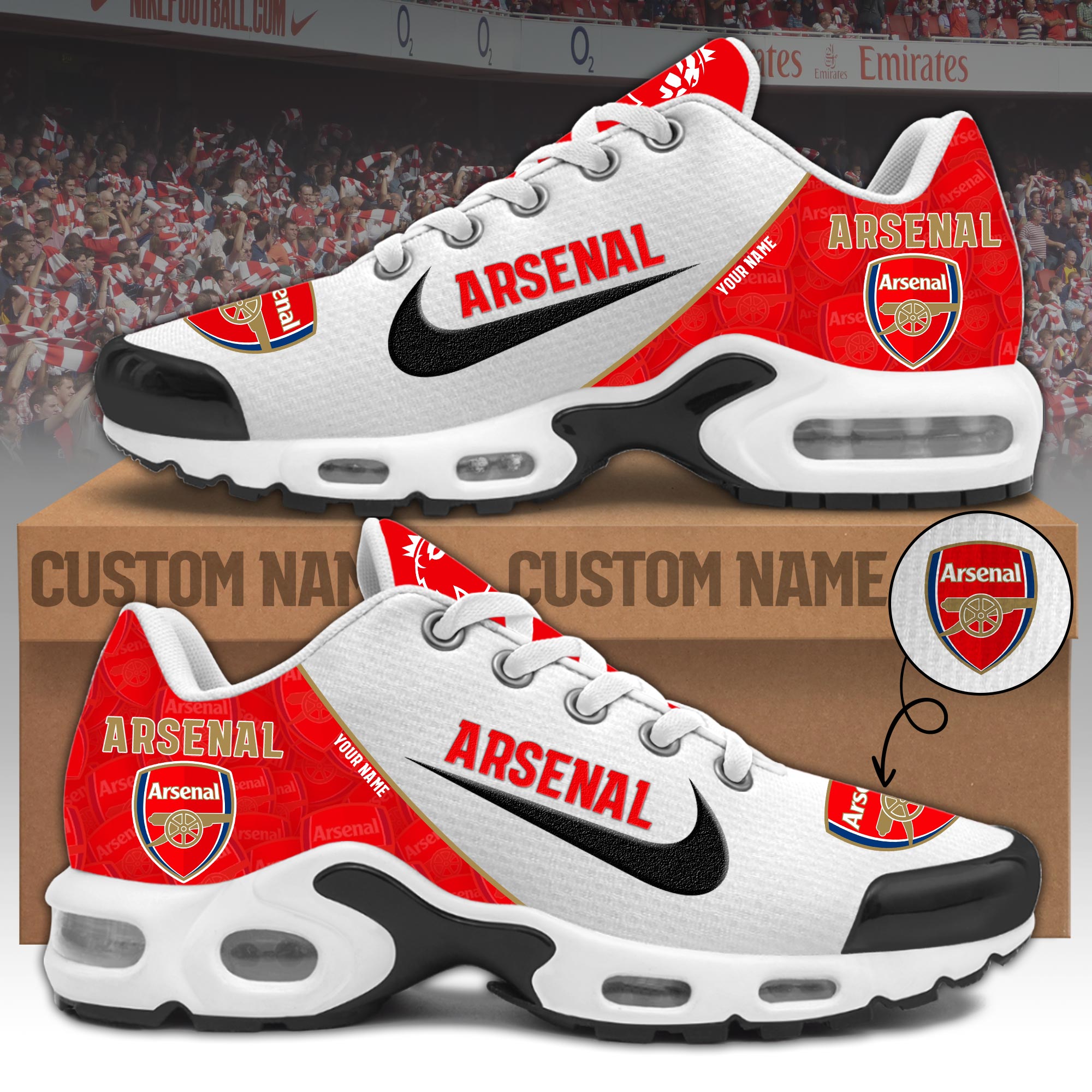 Arsenal   Custom Name Shoes #2