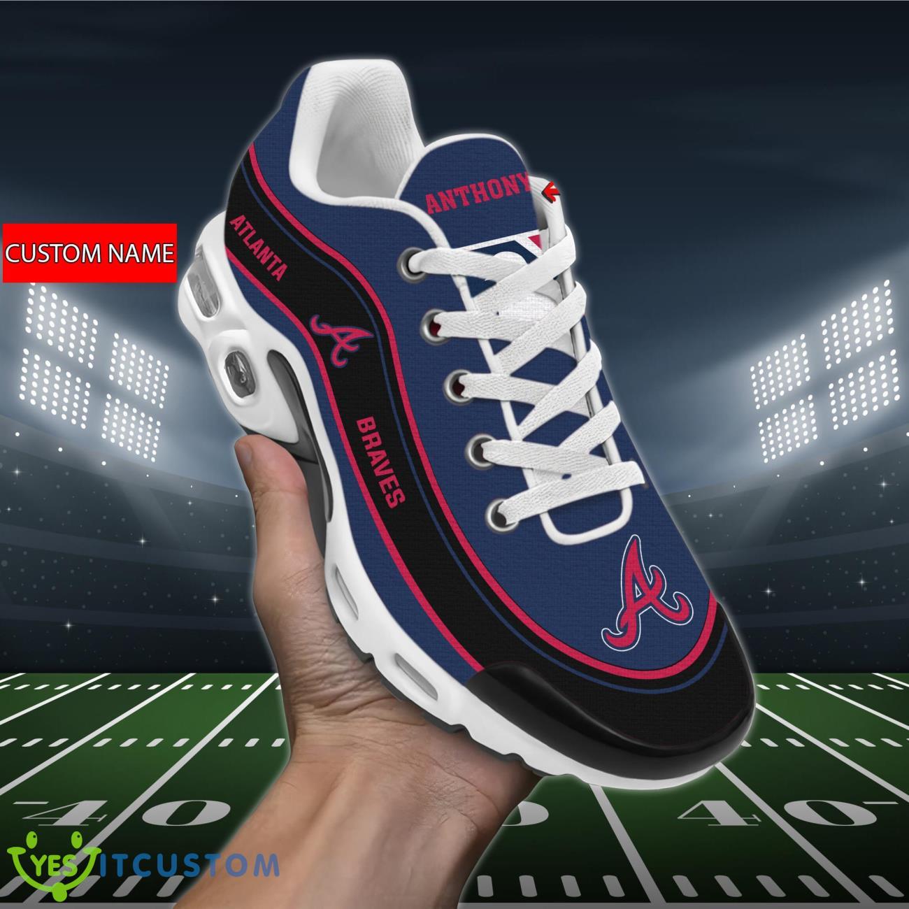 Atlanta Braves MLB Personalized Name Air Cushion Sports Shoes Sneaker KLTNS220191