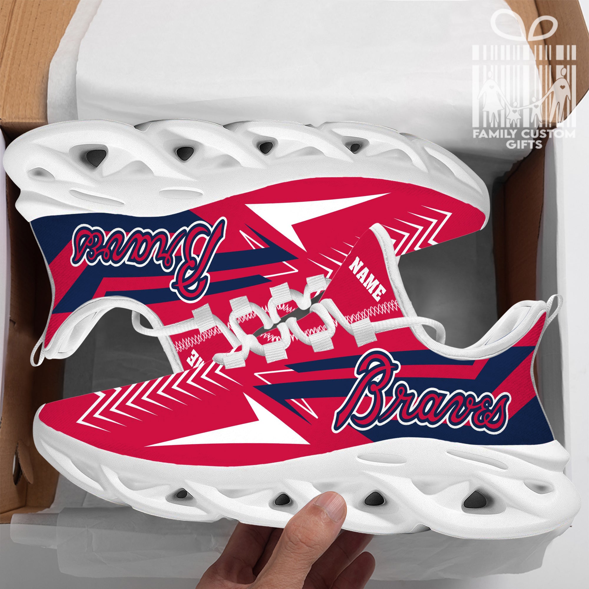Atlanta Custom Baseball Personalized Max Soul Sneakers Running Sport Shoes for Men Women