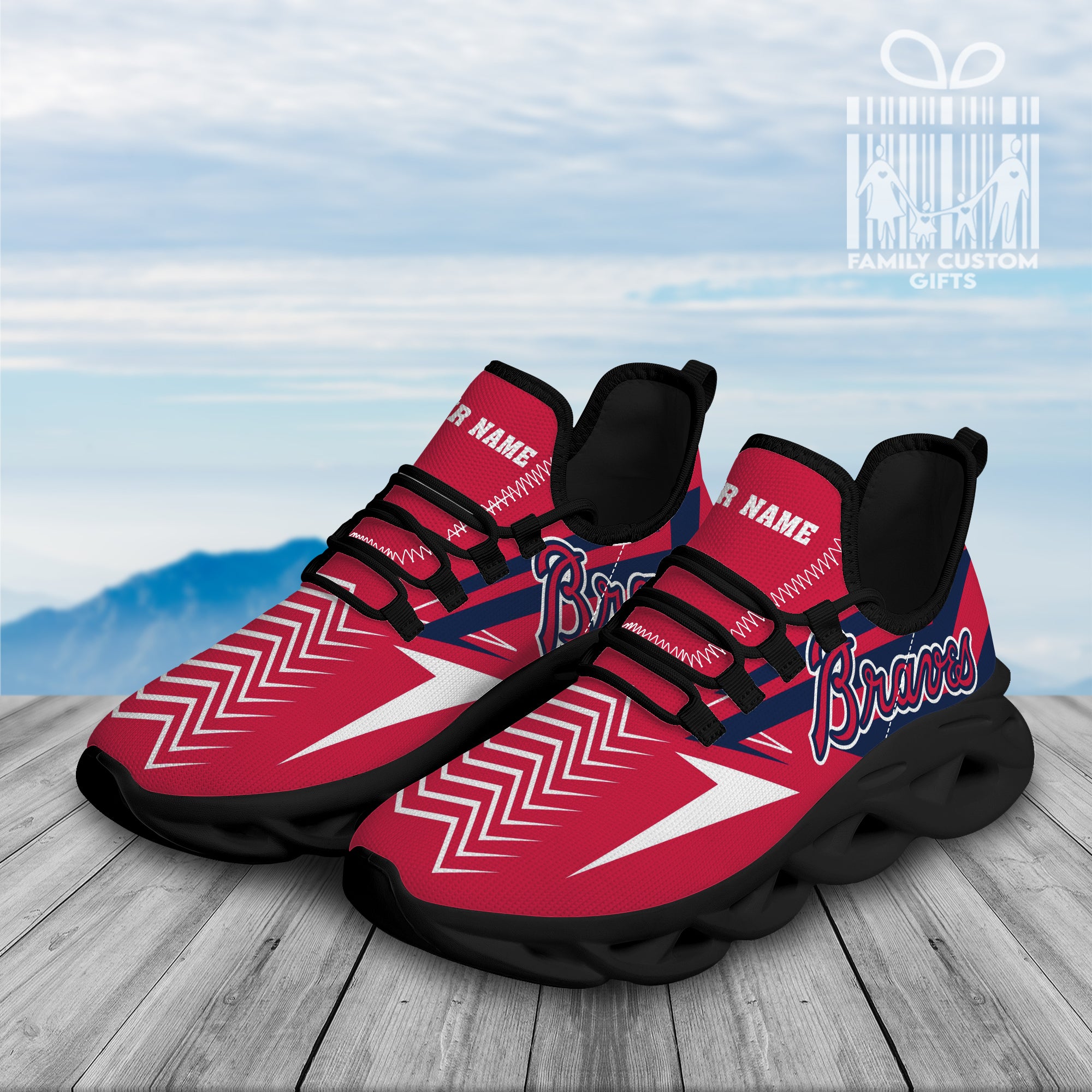 Atlanta Custom Baseball Personalized Max Soul Sneakers Running Sport Shoes for Men Women