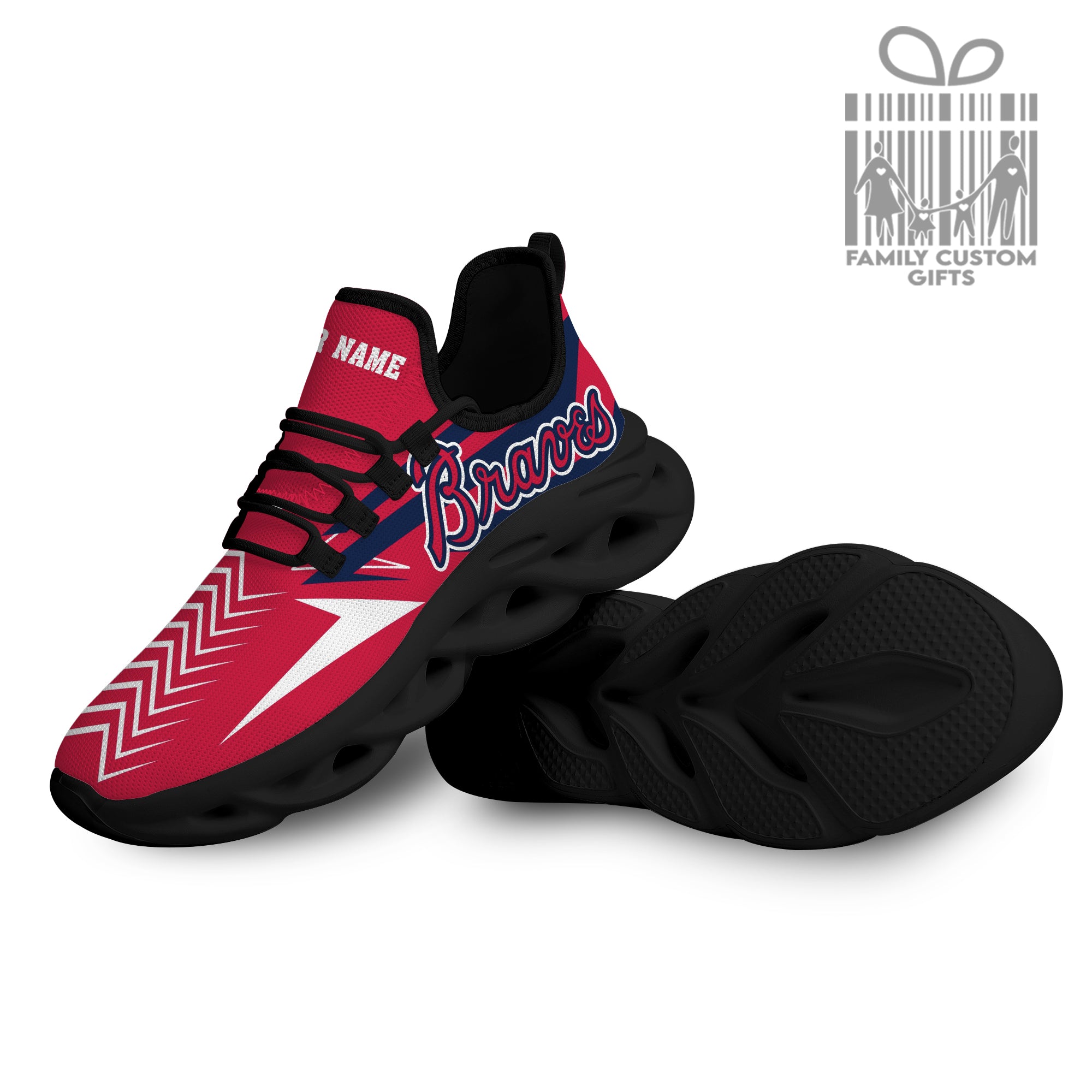 Atlanta Custom Baseball Personalized Max Soul Sneakers Running Sport Shoes for Men Women