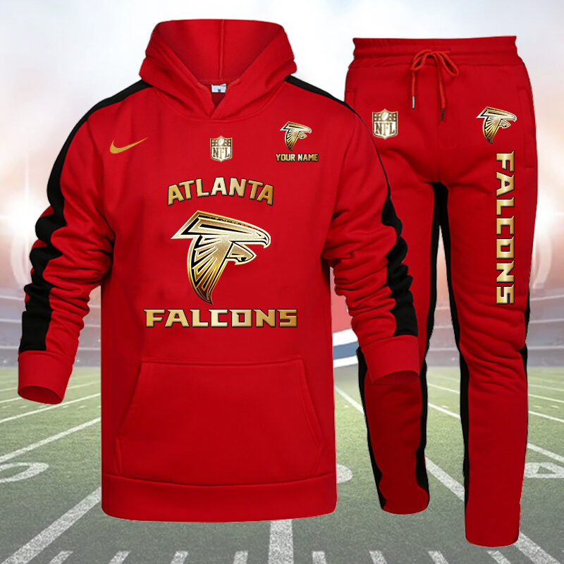 Atlanta Falcons-32 Teams Personlized Golden Logo Hoodie-SP12012402ID03DS01