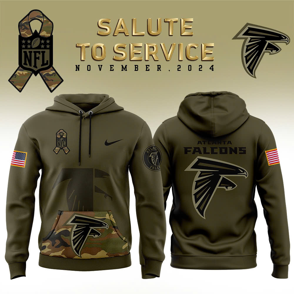 Atlanta Falcons Camo Salute to Service Club Fleece Pullover Hoodie