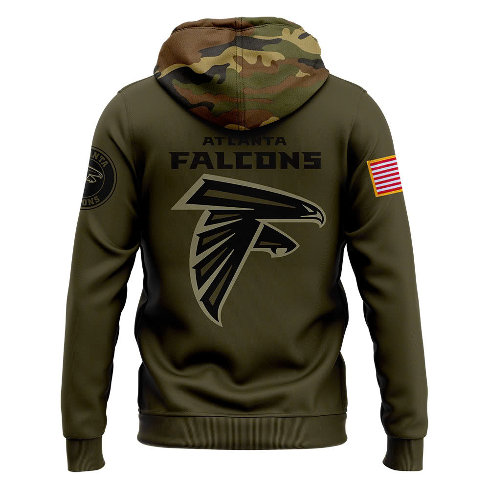 Atlanta Falcons Camo Salute to Service Club Fleece Pullover Hoodie