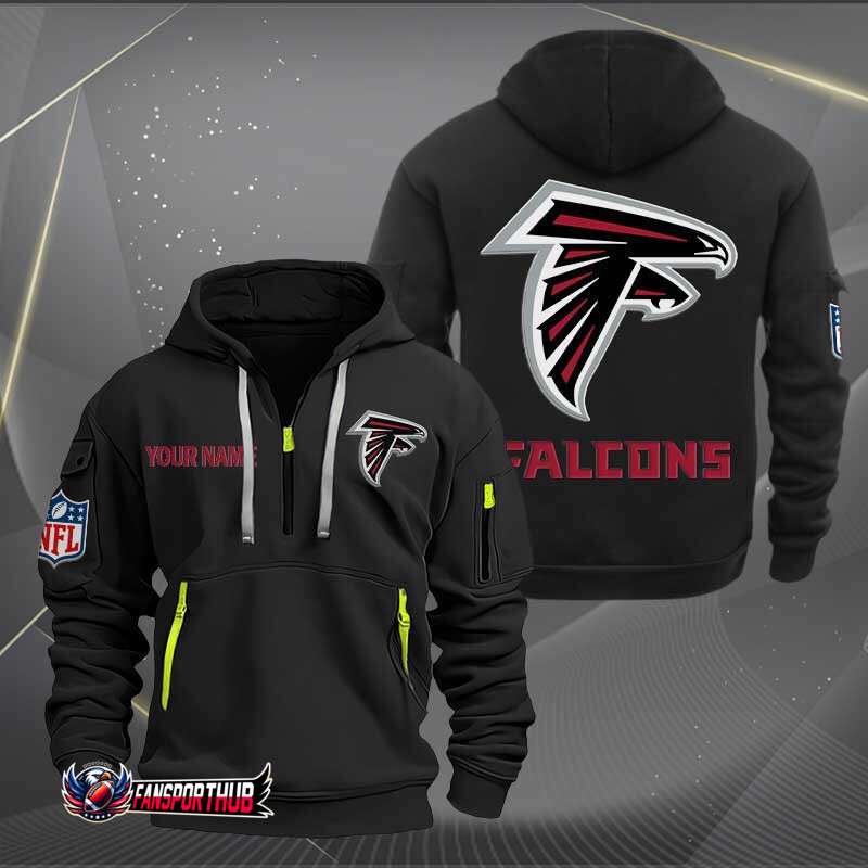 Atlanta Falcons New Personalized Quarter Zip Hoodie AZBTQZH000210