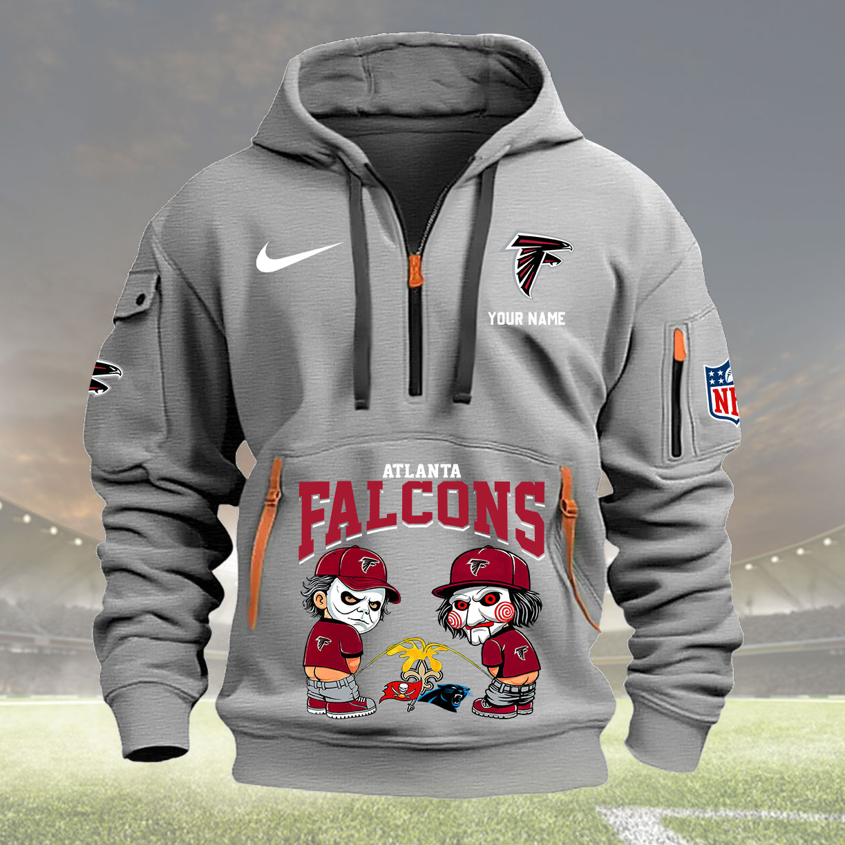 Atlanta Falcons Personalized Quarter Zip Hoodie New Collection AZBTQZH000279
