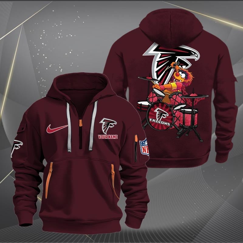 Atlanta Falcons Premium Personalized Quarter Zip Hoodie AZBTCQZH000002