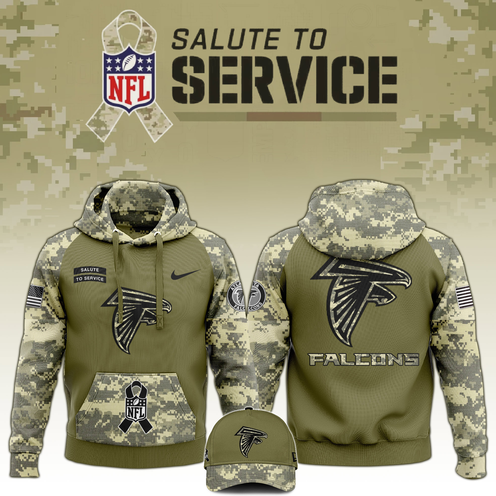 Atlanta Falcons Veterans Day Hoodie