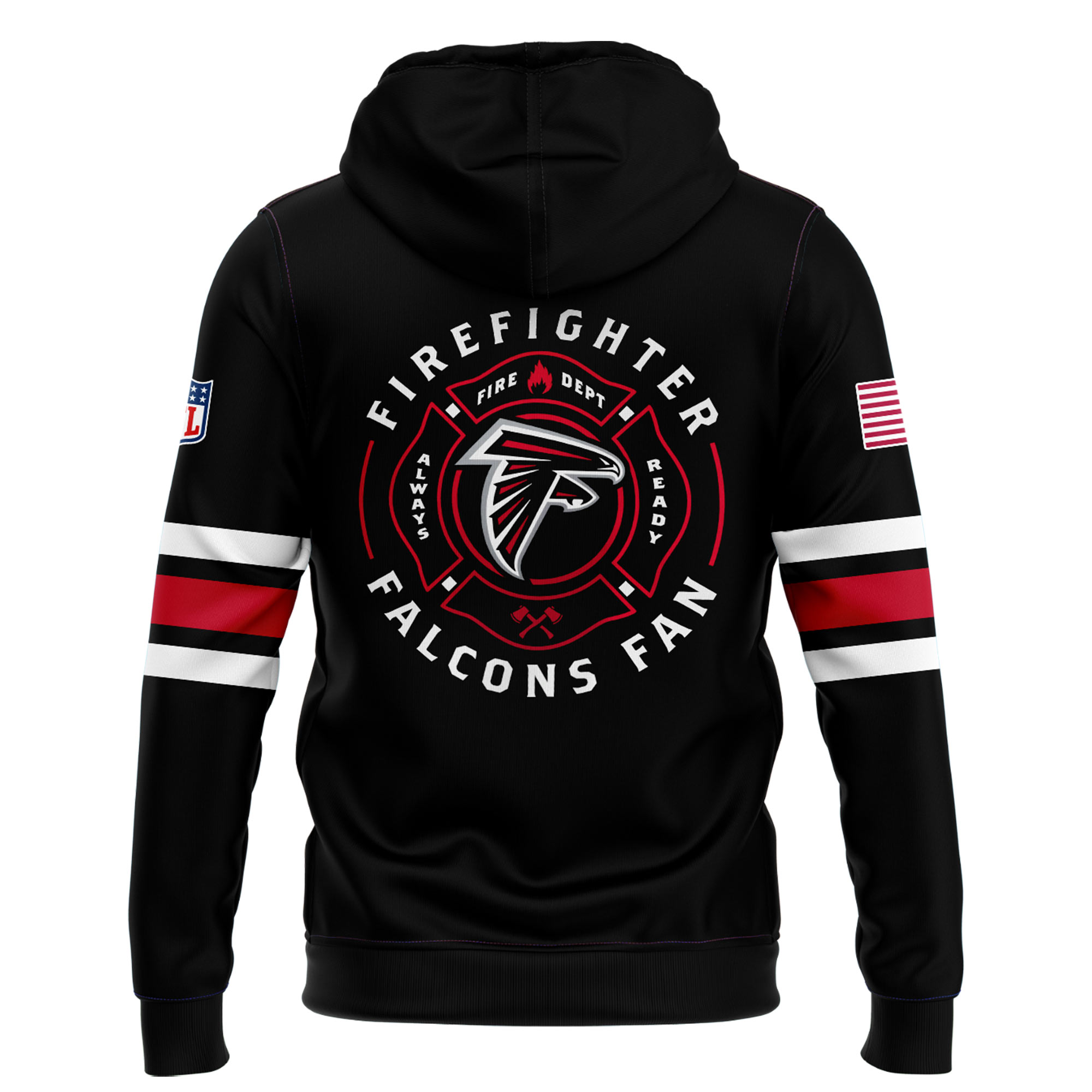 Atlanta Falcons x Firefighter Appreciation Night Black Pullover Hoodie