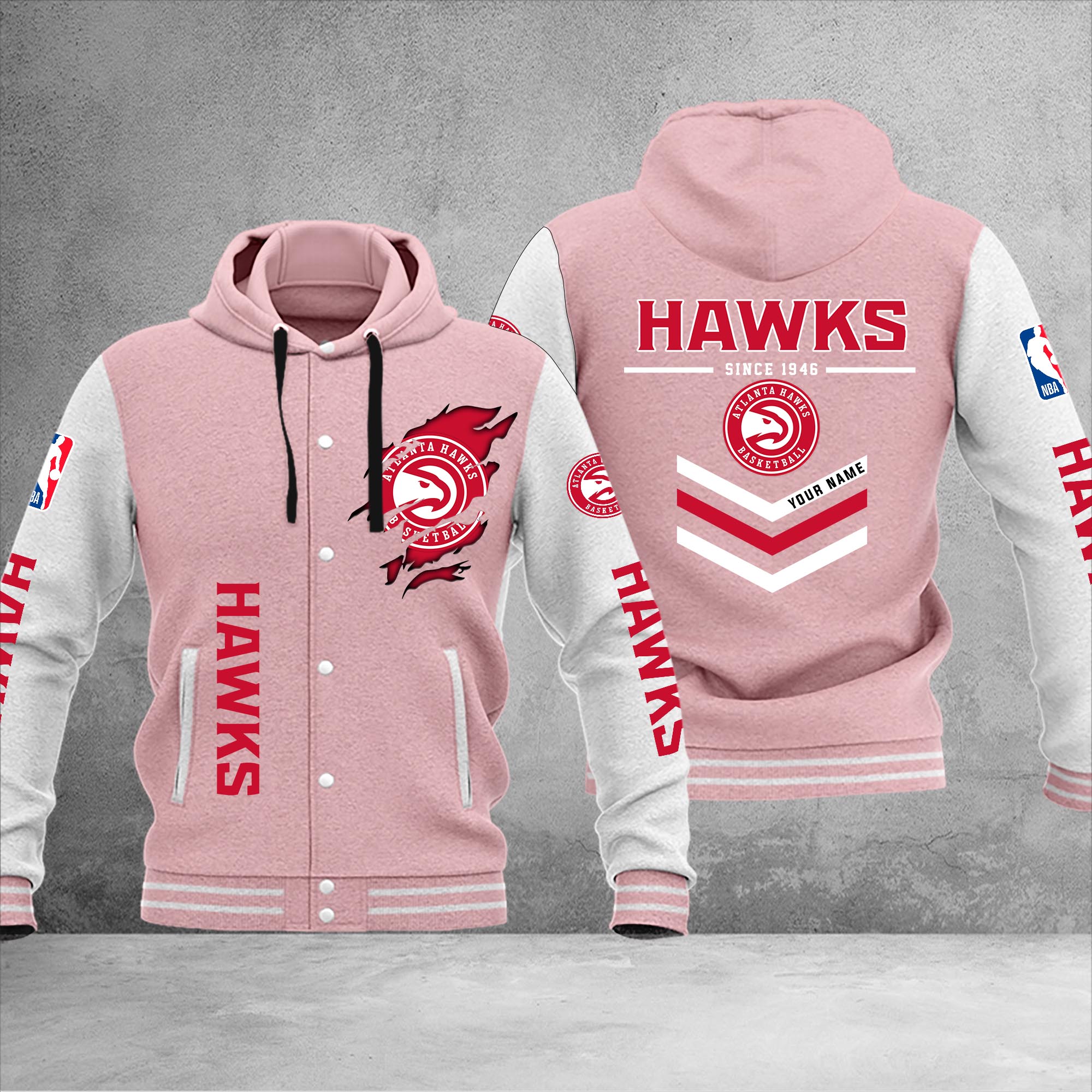 Atlanta Hawks Varsity Baseball Jacket