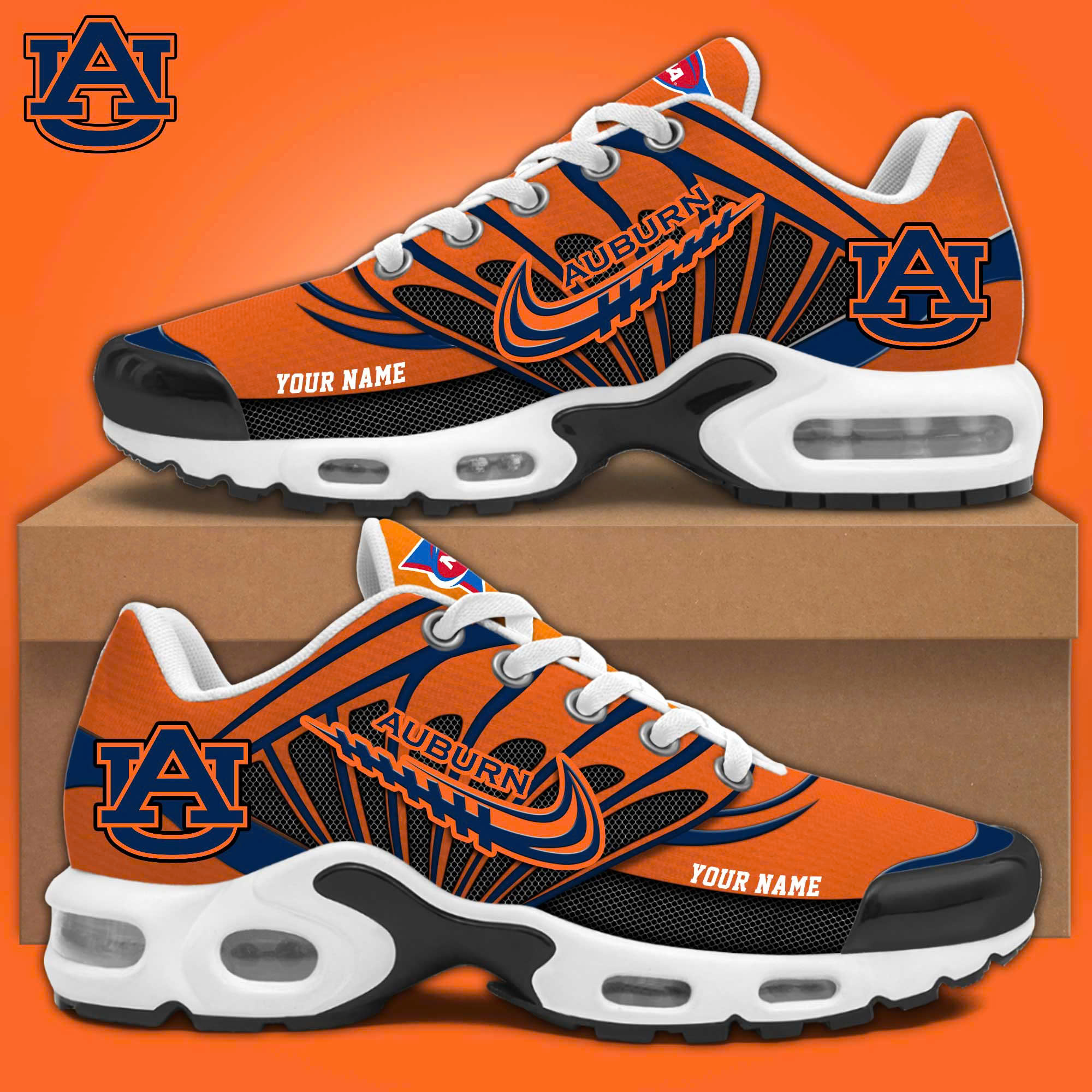 Auburn Football Personalized Air Max Plus Sneakers V1