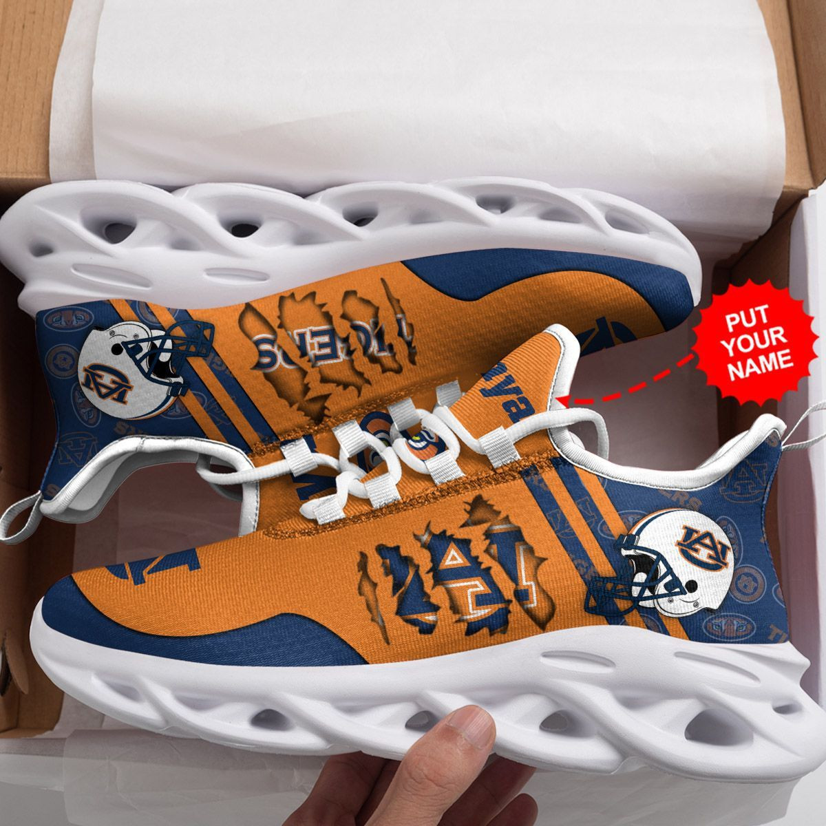 Auburn Tigers Custom Personalized Max Soul Sneakers Shoes