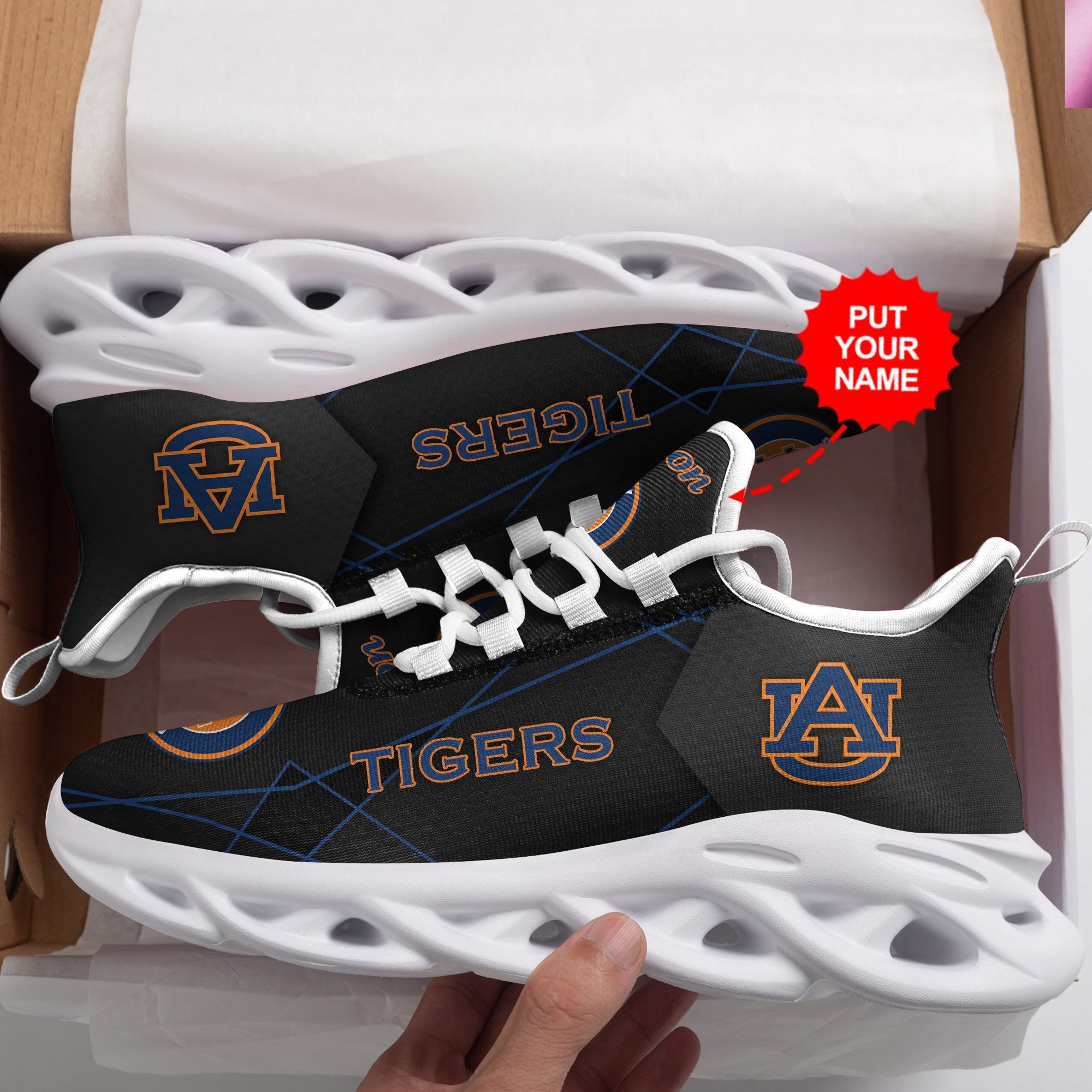 Auburn Tigers Custom Personalized Max Soul Sneakers Shoes