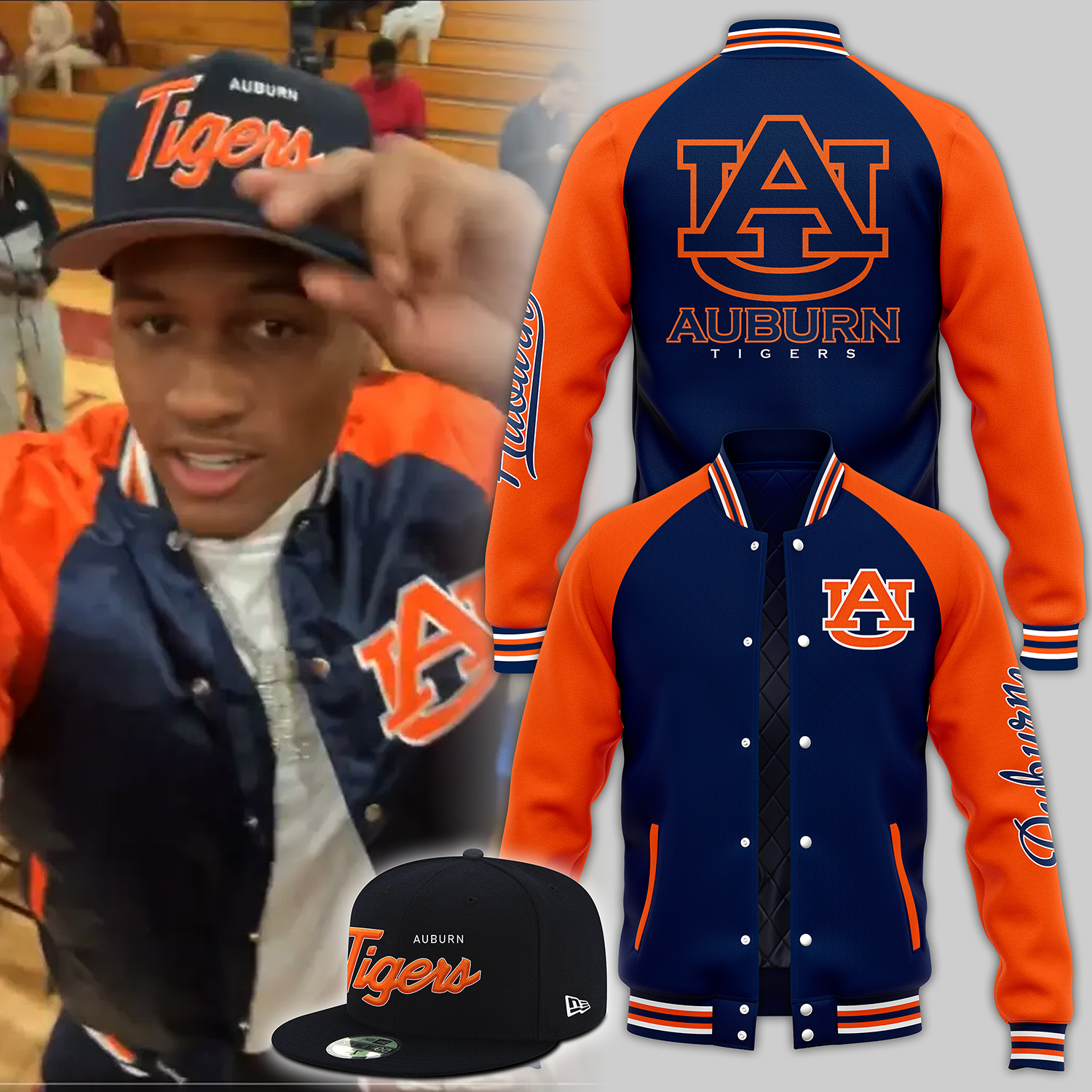 Auburn Tigers football Baseball Jacket