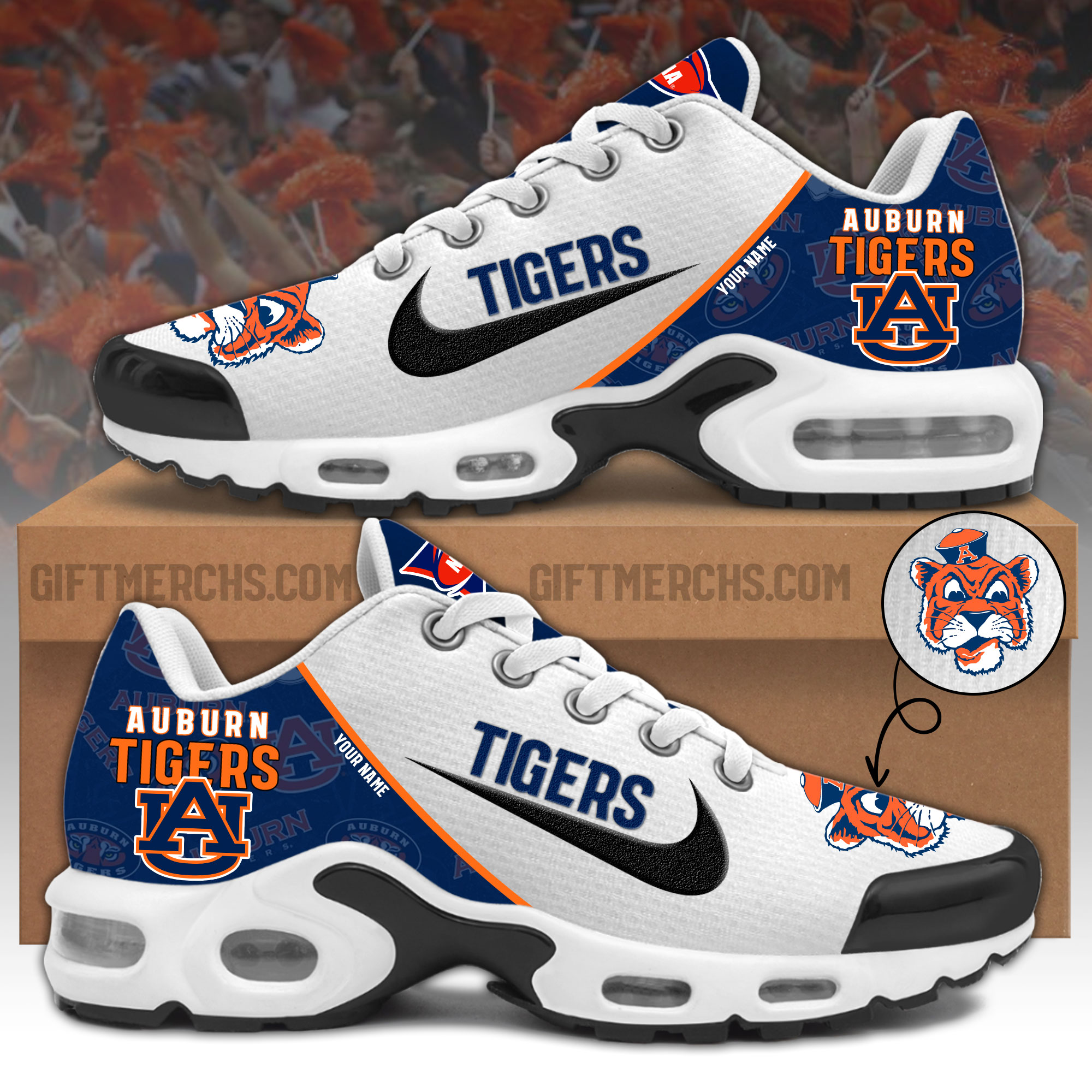 Auburn Tigers Personalized Shoes