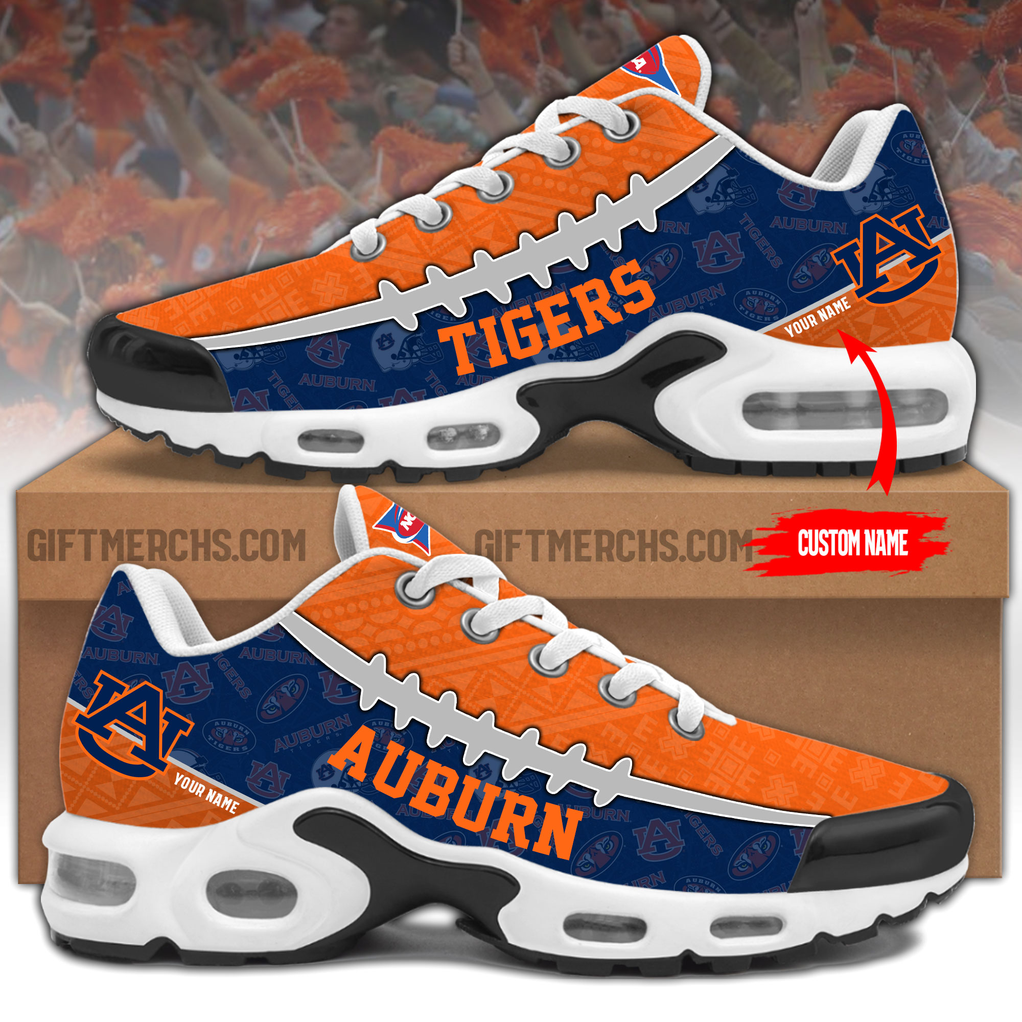 Auburn Tigers Personalized Shoes