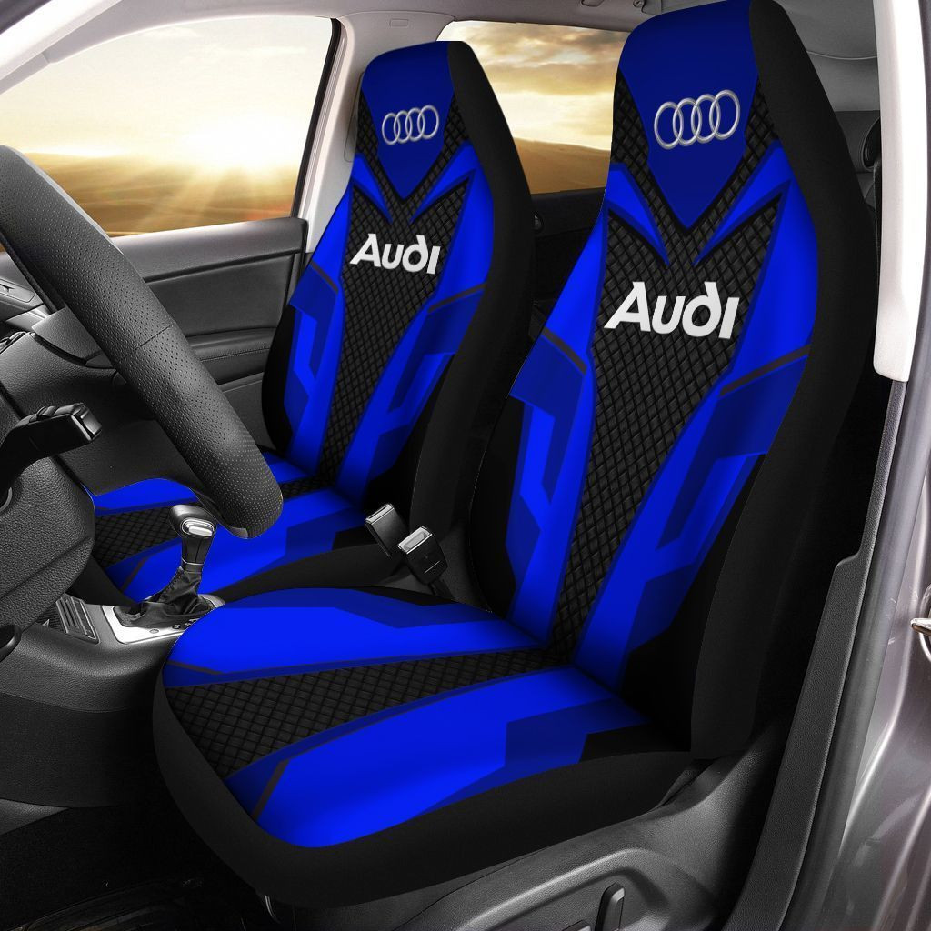 Audi  Car Seat Cover (Set of 2) Ver 2 (Blue)