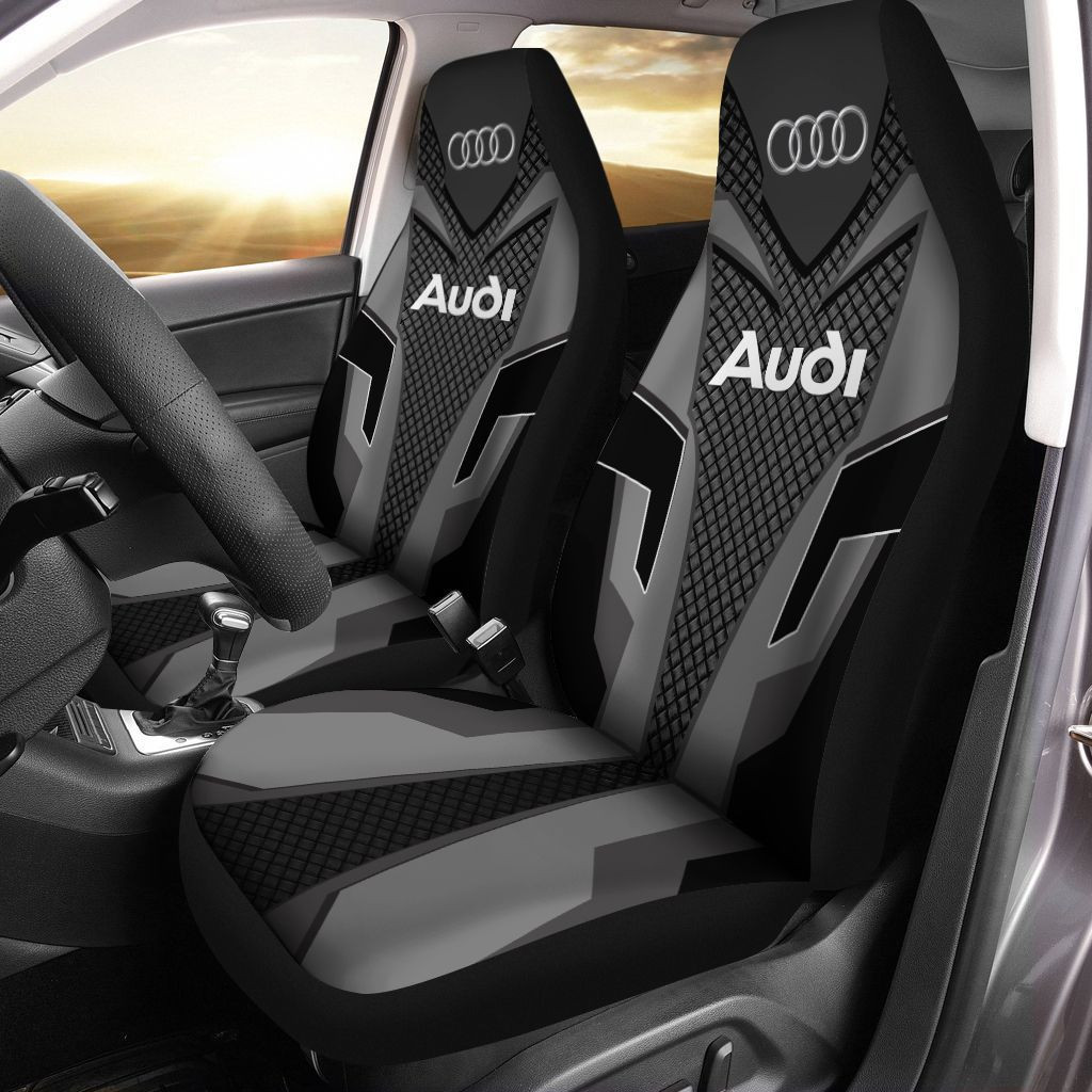 Audi  Car Seat Cover (Set of 2) Ver 2 (Grey)