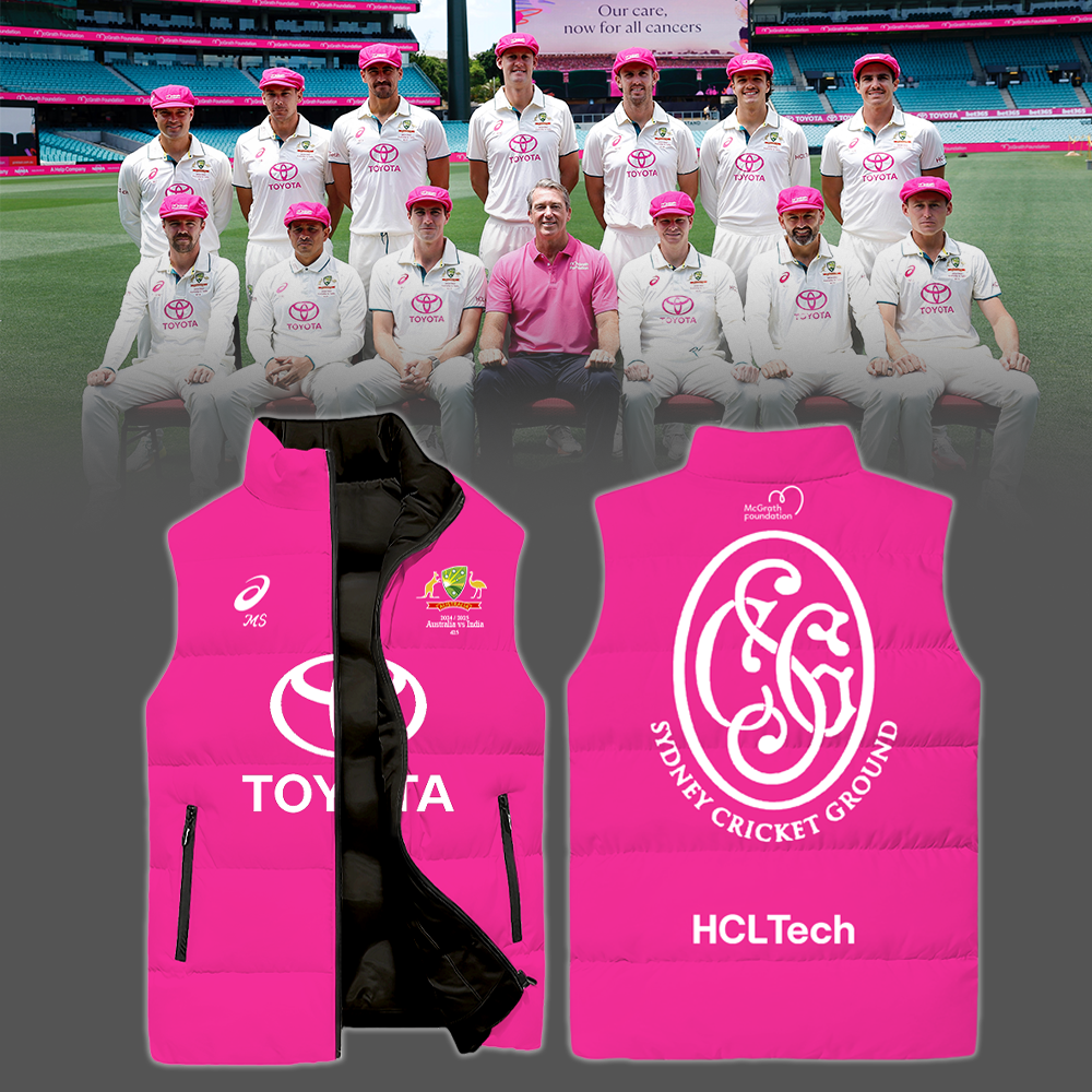 Australia National Cricket Pink Test Cotton Vest Limited Pink Color Edition
